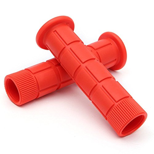 Coolrunner Bicycle Handle Bar Mushroom Grips BMX For Boys and Girls Bikes (Red)
