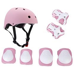 Elesky Kids Youth Adjustable Sports Protective Gear Set Safety Pad Safeguard (Helmet Knee Elbow  ...