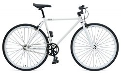 Chill Bikes Single-Speed Commuter Fixie Bike, 53cm/Large, White/Black