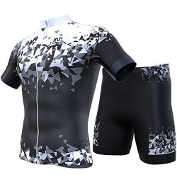 INBIKE Men’s Summer Breathable Cycling Jersey and 3D Silicone Padded Shorts Set Outfit