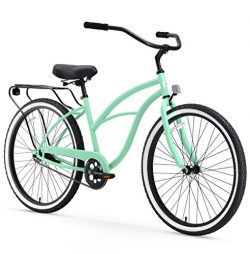 sixthreezero Around The Block Women’s Single-Speed Cruiser Bicycle, Mint Green w/ Black Se ...