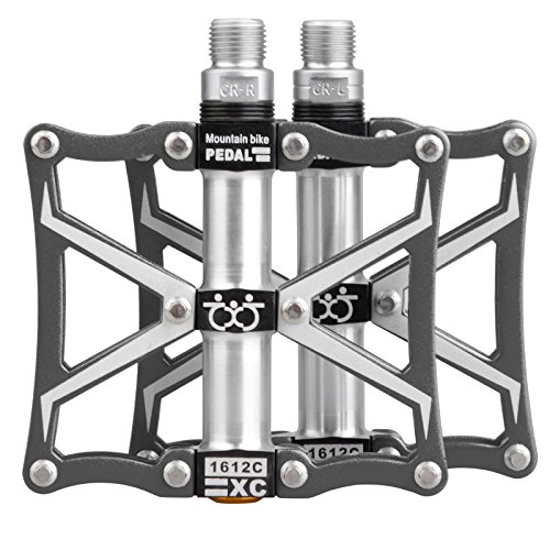Lightweight Aluminum Alloy 9/16″ Mountain Bike Pedals High-Strength Non-Slip Bicycle Pedal ...
