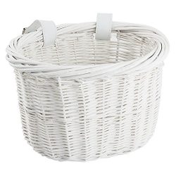 Sunlite Willow Bushel Strap-On Basket, 9.75 x 6 x 7.5″, White