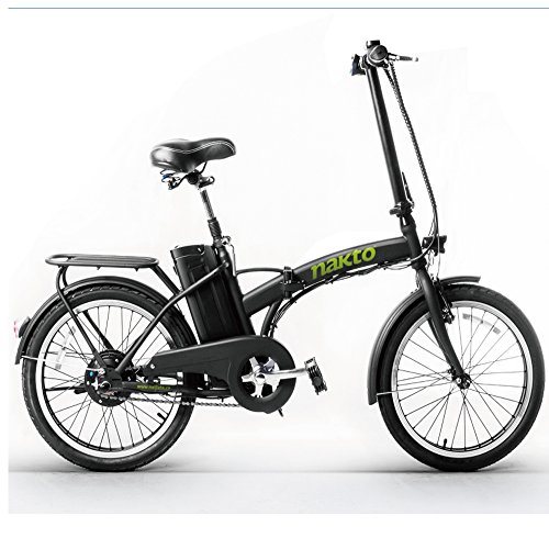 Nakto 20″ 250W Foldaway Electric Bike Sport Mountain Bicycle with Lithium Battery