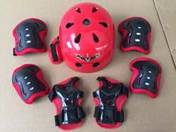 ASIBT Kid’s Skateboard Helmet Sets Cycling Roller Skating Helmet Elbow Knee Pads Wrist Spo ...