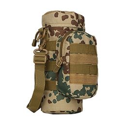 MOLLE Water Bottle Holder Pouch Carrier Sling Bag Carrying Case for Walking Hiking Camping Cycli ...