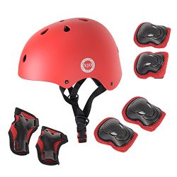 XJD 7Pcs Kid’s Protective Gear Set, Roller Skating Skateboard BMX Scooter Cycling Protecti ...