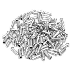 100 Pcs Alloy Road Mountain Bicycle Bike Brake Cable Cap End Tips Crimp Silver