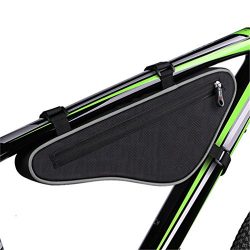 Haotfire Triangle Waterproof Bicycle Cycling Tube Bags Front Tube Frame Mountain Bike Triangle B ...