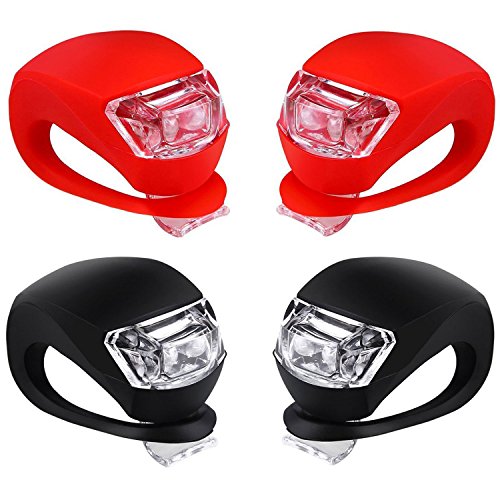 Malker Bicycle Light Front and Rear Silicone LED Bike Light Set – Bike Headlight and Taill ...