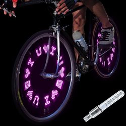 DAWAY A08 Bike Tire Valve Stem Light – LED Waterproof Bicycle Wheel Lights Neon Flashing L ...