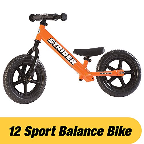 Strider – 12 Sport Balance Bike, Ages 18 Months to 5 Years, Orange