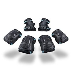 Multi Sport Protective Gear SKL Knee Pads and Elbow Pads with Wrist Guards Adjustable Safety Gua ...
