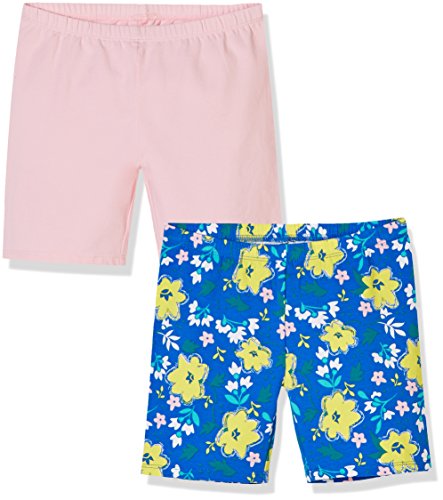 A for Awesome Girls Bike Short 2 Pack Medium Orchid Pink & Ellis Blue Floral AOP …