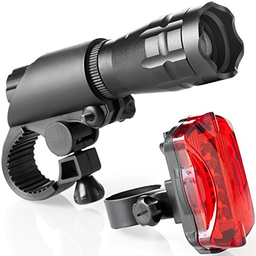 Bike Light Set – Super Bright LED Lights for Your Bicycle – Easy to Mount Headlight  ...
