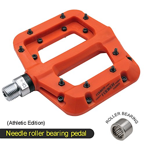 Fooker Nylon Composite 9/16″ Mountain Bike Pedals High-Strength Non-Slip Bicycle Pedals Su ...