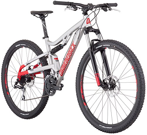 Diamondback Bicycles Recoil 29er Full Suspension Mountain Bike, Light Silver, 16″/Small