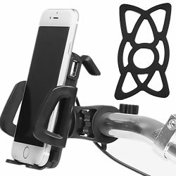 2 in 1 Waterproof 12V to 85V Electric Bike ATV Motorcycle Cell Phone Holder Mount with USB Charg ...