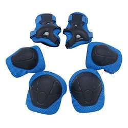 Kipten 6pcs Set Kid Roller Skating Skateboard Elbow Knee Pads Wrist Protective Adjustable Guard  ...