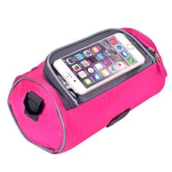 Yazer Durable Cycling Bicycle Bike Front Handlebar Bag with Transparent Pouch with iPhone Case f ...