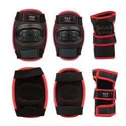 Smartodoors Kids Child Knee Pads and Elbow Pads with Wrist Guards Protective Gear Set for Biking ...