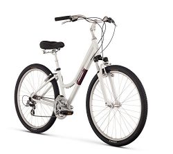 Raleigh Bikes Venture 4.0 Step Thru Comfort Bike, White, 19″/Large