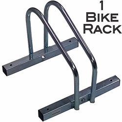 EasyGo Single Bike Wheel Rack – Floor Stationary Garage Bicycle Stand – Heavy Duty S ...