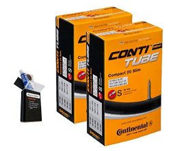 Continental 42MM Presta Valve Bicycle Tube Pack of 2 (2 Pack 42MM, 27.5 x 1.75-2.5)