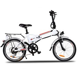 Speedrid Foldable Electric City Bike 20” with Removable 36V 8AH Lithium-Ion Battery, Lightweight ...