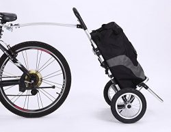 Sepnine designed 8007T bicycle luggage trailer (trailer with black/grey bag)