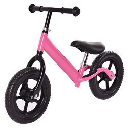 Costzon 12″ Classic No-Pedal Balance Bike Walking Bicycle for Kids Age 2-7 w/ Adjustable S ...