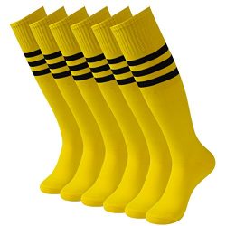 Comfort Football Socks, 3street Unisex Half-Cushioned Sport Team Cushion Socks Over The Calf Soc ...