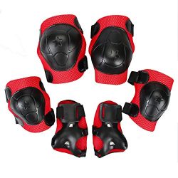 Libar Set of 6 Child Sports Protective Gear Safety Pad Safeguard Knee Elbow Wrist Support Pad Se ...