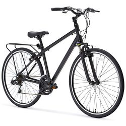 sixthreezero Pave n’ Trail Men’s 21-Speed Hybrid Bike, Matte Black