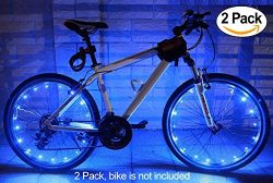 2 Pack Led Bike Wheel Light | Waterproof Bicycle Tire Light | Safety Battery Spoke Lights for Ki ...