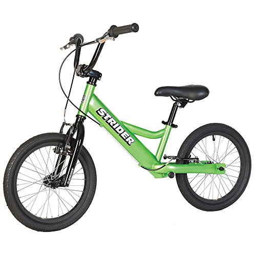 Strider – Youth 16 Sport No-Pedal Balance Bike, Ages 6 to 10 Years, Green