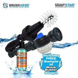 Brush Hero- Wheel Brush, Premium Water-Powered Turbine for Rims, Combined with SOAP STAR by Brus ...