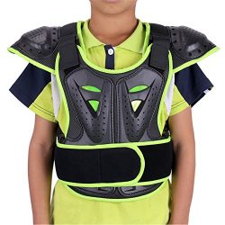 WINGOFFLY Kids Chest Spine Protector Body Armor Vest Protective Gear for Dirt Bike Motocross Sno ...