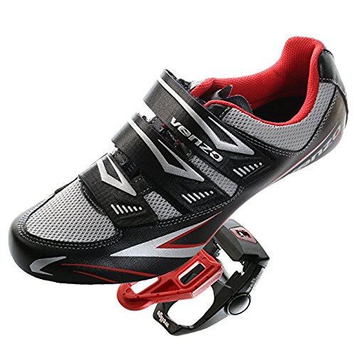Venzo Road Bike For Shimano SPD SL Look Cycling Bicycle Shoes & Pedals 45