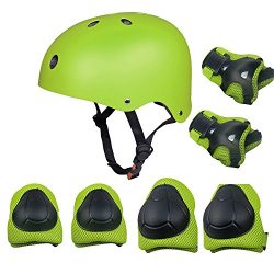 Kids Sports Knees Elbows Wrists Head Support Protection Helmet Set for Unisex Toddler Children E ...