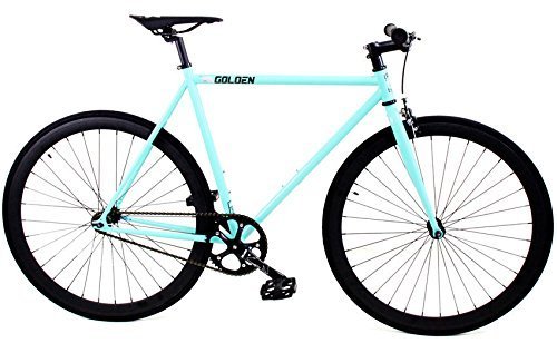 Golden Cycles Fixed Gear Bike Steel Frame with Deep V Rims-Collection, Striker, 55