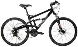 2018 Gravity FSX 1.0 Dual Full Suspension Mountain Bike with Disc Brakes, Shimano Shifting (Blac ...