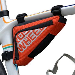 ArcEnCiel Cycling Bicycle Bike Bag Top Tube Triangle Bag Front Saddle Frame Pouch Outdoor (Orange)