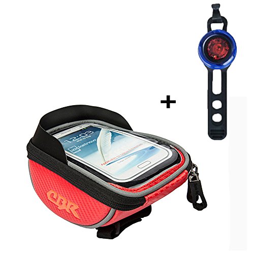 Bicycle Bags (Gifts: Tail Light), Bike Bag Phone Holder, Cycling Bicycle Bike Front Frame Bags T ...
