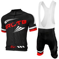 Arltb Cycling Jersey and Bib Shorts Set Bicycle Bike Short Sleeve Jersey Clothing Apparel Suit P ...