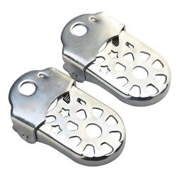 Bicyle Rear Feet Pedals,Sanmersen Set of 2 Stainless Steel Bike Footrest Pedals Cycling Componen ...