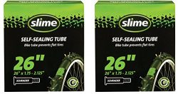 Slime Smart Tube Schrader Valve Bicycle Self SealingTube (26 x 1.75-2.125), 2 Pack