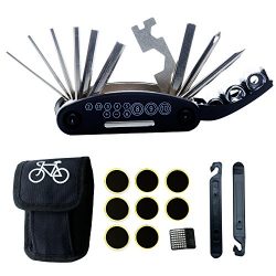 DAWAY B32 Bike Repair Tool Kits – 16 in 1 Multi function Bicycle Mechanic Fix Tools Set Ba ...