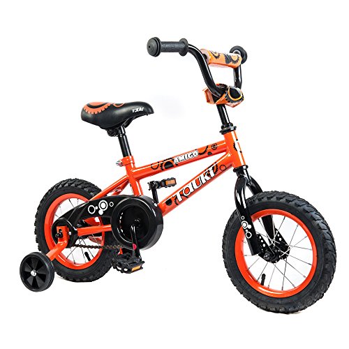 Tauki Kid Bike BMX Bike for Boys and Girls, 12 Inch, Orange, 95% assembled, for 2-5 Years Old, G ...