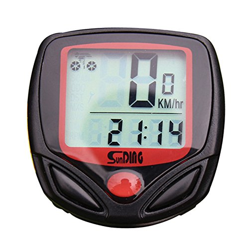 Bicycle Speedometer and Odometer Bike Computer with Automatic Wake-up Multi-Function LCD Backlig ...